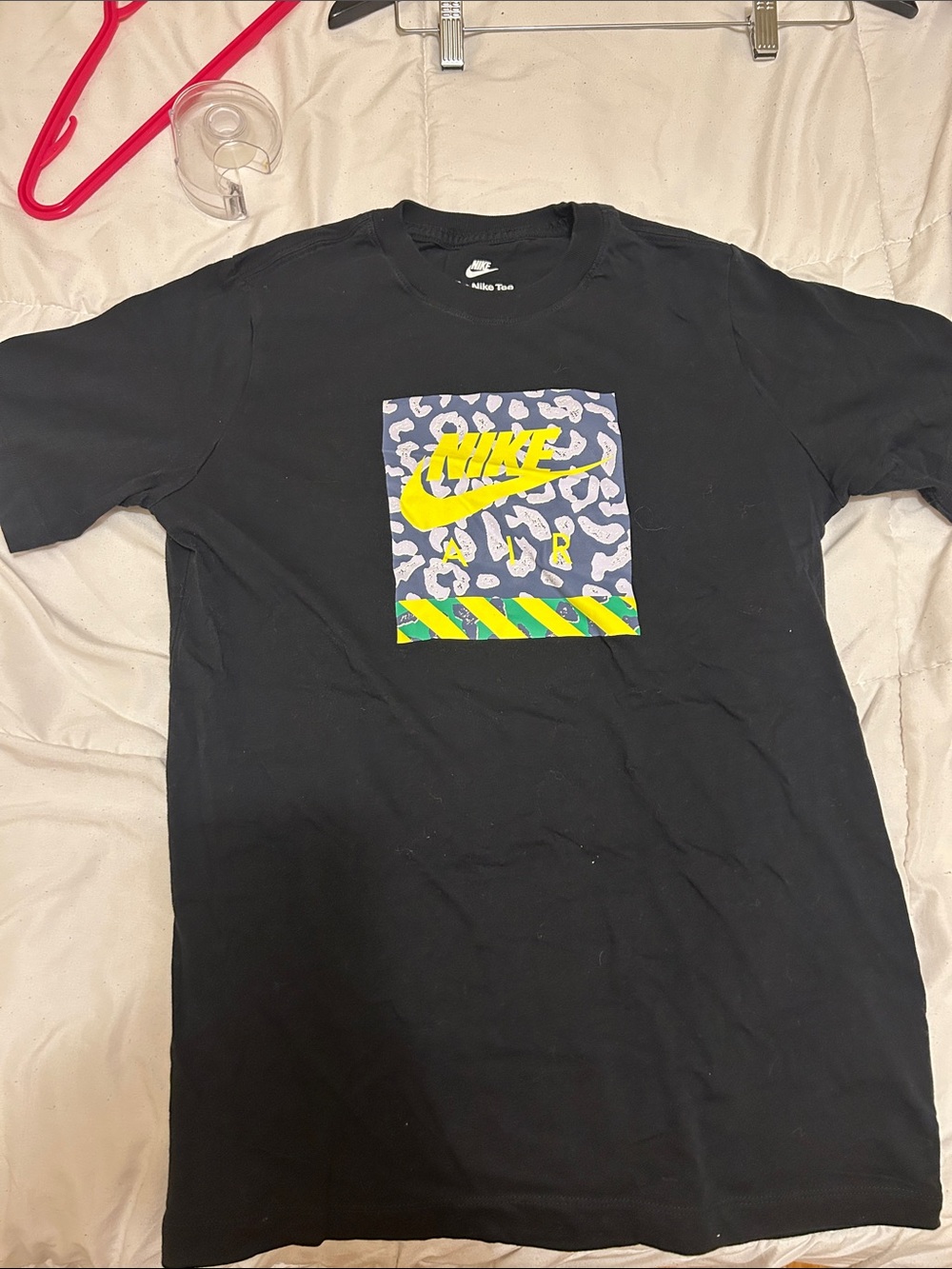 Nike kids Black Short Sleeve Tee with Yellow Graphic